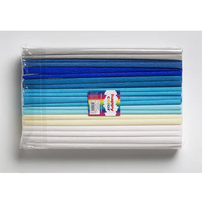 ⁨Blotting paper 25x200cm mix blue (10pcs) 8kol 2521-MIX3 HAPPY COLOR⁩ at Wasserman.eu