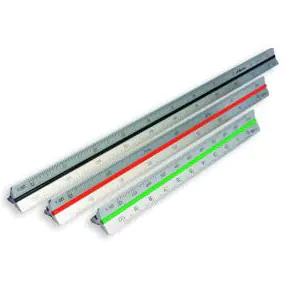 ⁨Ruler aluminium scale 20cm 20013B LENIAR 1:2.5/5/10/20/50/100⁩ at Wasserman.eu