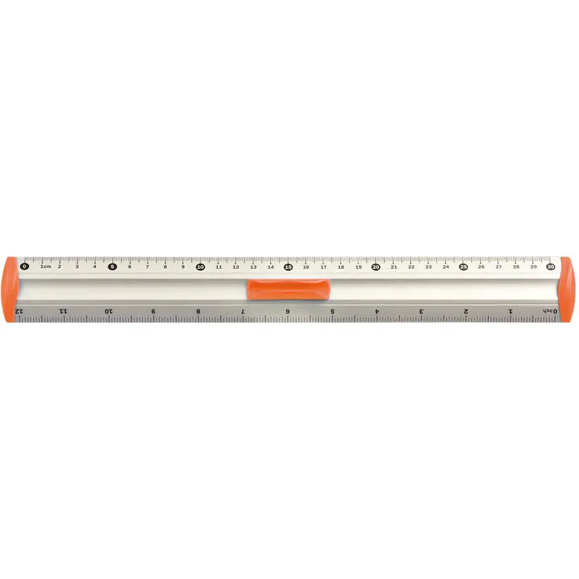 ⁨Aluminum ruler 30cm handle orange BL040-PC TETIS⁩ at Wasserman.eu