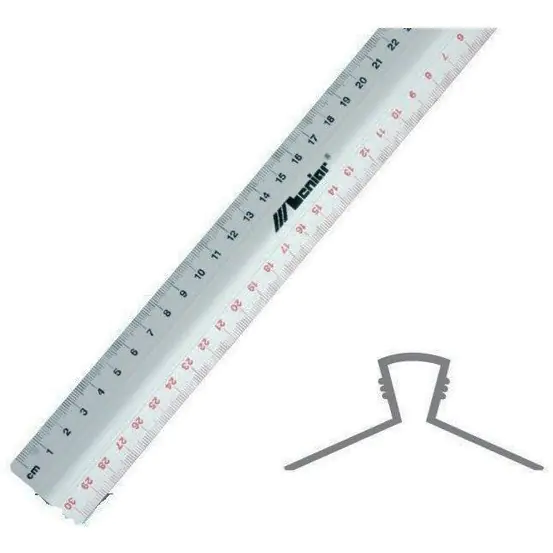 ⁨Aluminium ruler 20cm with handle 30160 LENIAR⁩ at Wasserman.eu