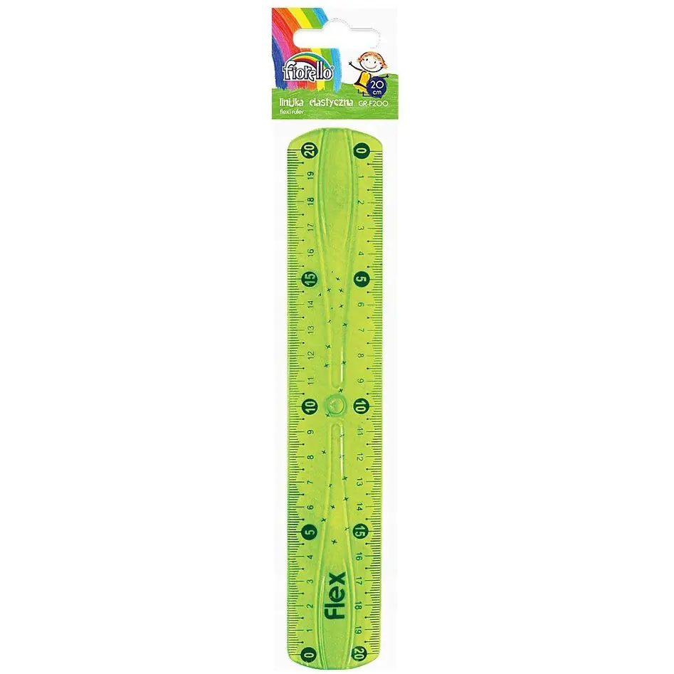 ⁨Flexible plastic ruler FIORELLO 20cm 130-1813 GR-F200⁩ at Wasserman.eu