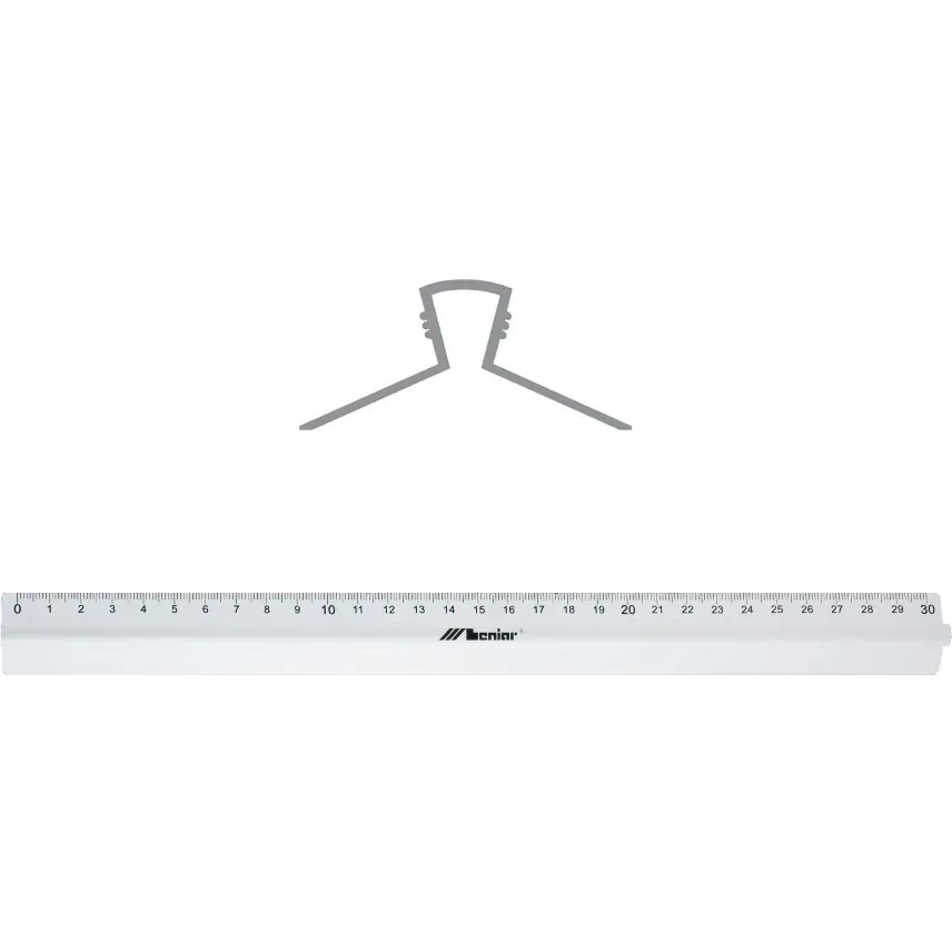 ⁨Aluminium ruler 30cm with handle 30317 LENIAR⁩ at Wasserman.eu