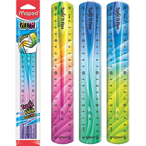 ⁨Ruler TWISTN FLEX DECOR unbreakable 20 cm bag 279215 MAPED⁩ at Wasserman.eu