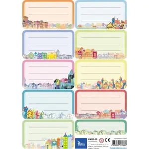 ⁨Stickers for books and notebooks 9pcs. on sheet(25) KN001-05 TETIS⁩ at Wasserman.eu