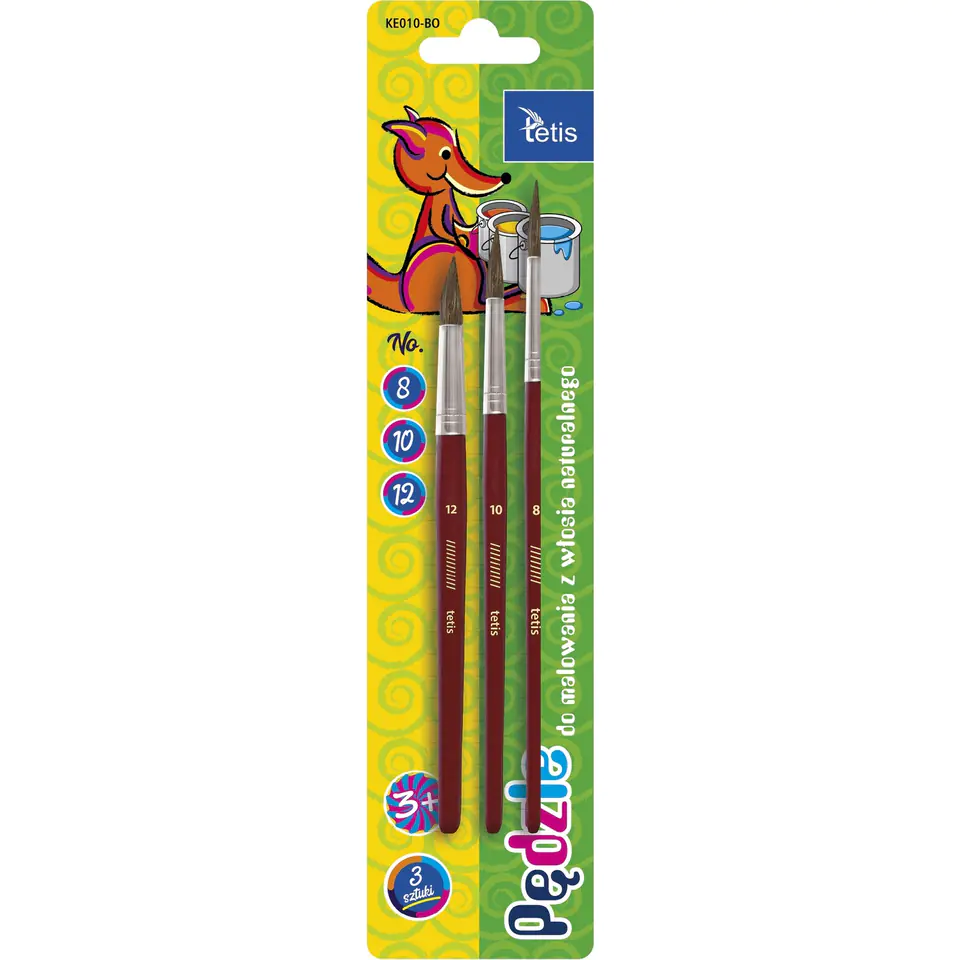 ⁨Round brushes (size 8,10,12) KE010-BO TETIS⁩ at Wasserman.eu