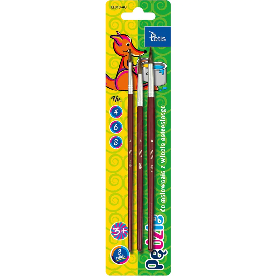 ⁨Round brushes (size 4,6,8) KE010-AO TETIS⁩ at Wasserman.eu