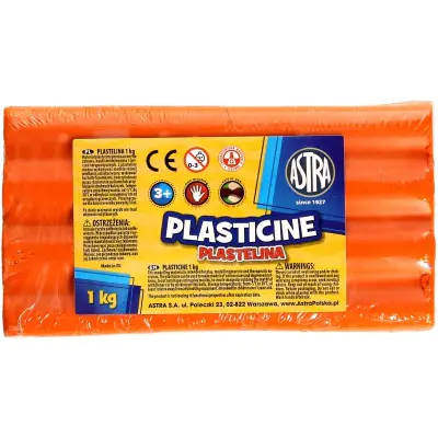 ⁨Plastelina szkolna dla dzieci 1kg pomarańczowa 303111005 ASTRA⁩ w sklepie Wasserman.eu