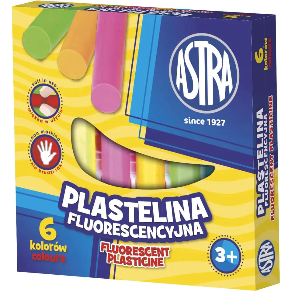 ⁨Fluorescent plasticine 6 colors 83811906 ASTRA⁩ at Wasserman.eu