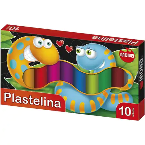 ⁨Plasticine MONA 10 colors St.Majewski⁩ at Wasserman.eu