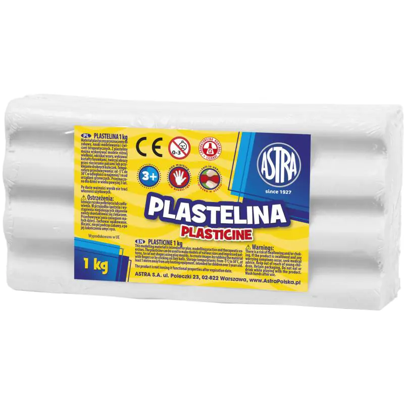 ⁨Plasticine Astra 1 kg white 303111001 ASTRA⁩ at Wasserman.eu