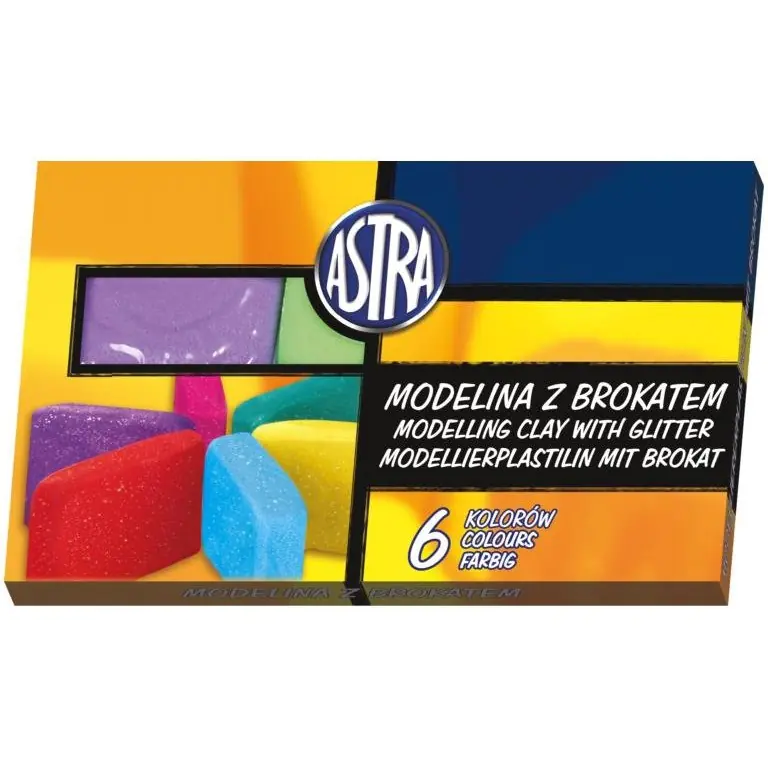 ⁨Modeling clay with glitter 6 colors 304109001 ASTRA⁩ at Wasserman.eu