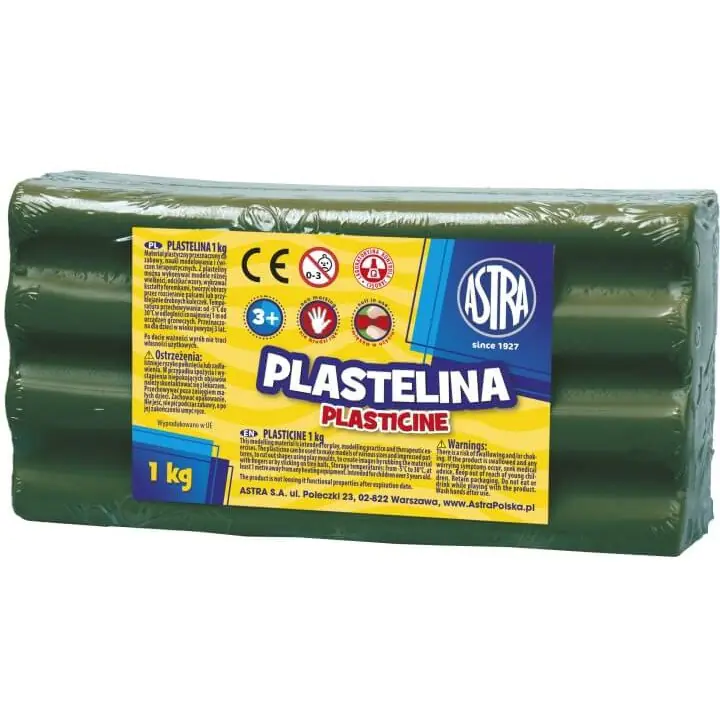 ⁨Plasticine Astra 1 kg dark green 303111019 ASTRA⁩ at Wasserman.eu