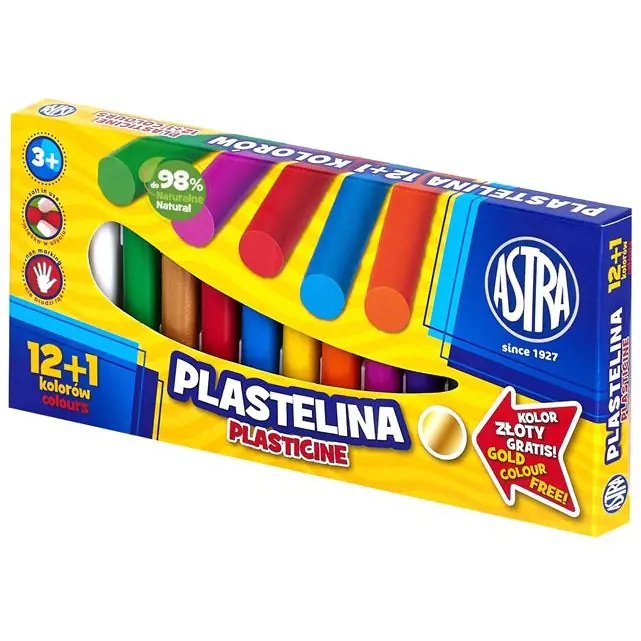 ⁨Plasticine 13 colors 12+1 color free of charge 303115007 ASTRA⁩ at Wasserman.eu