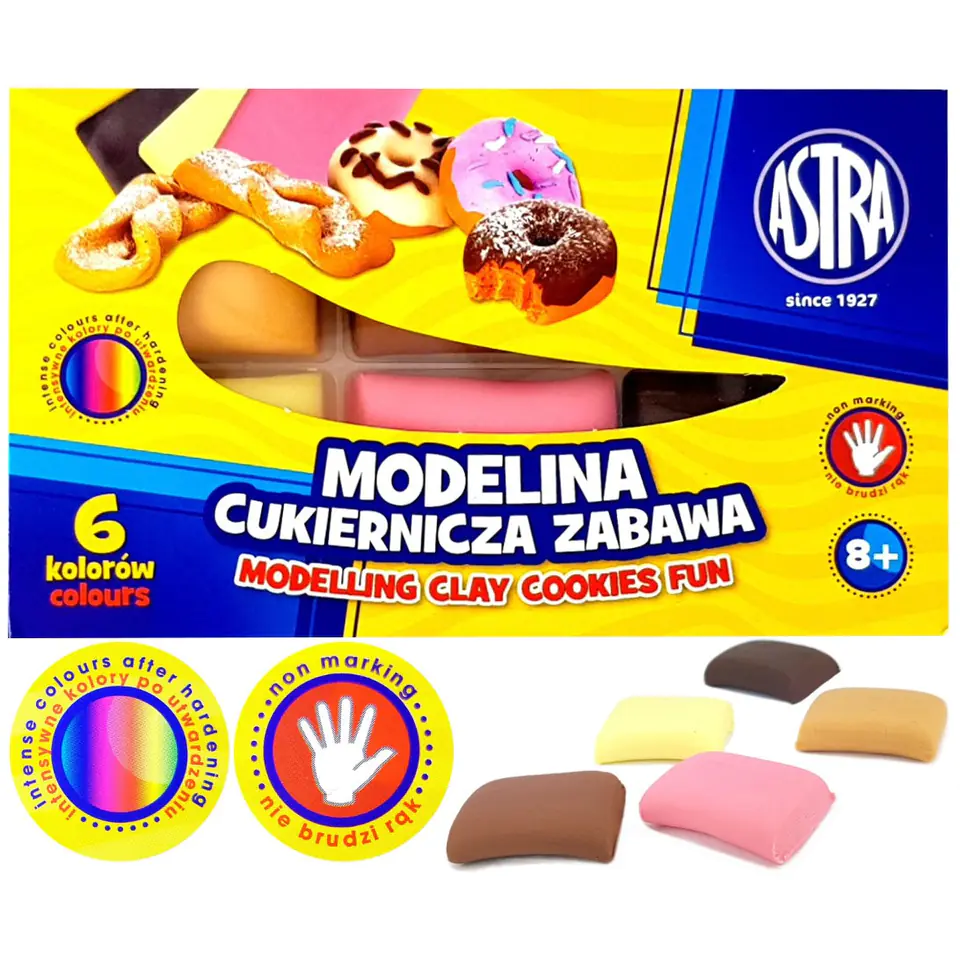 ⁨Modeling clay confectionery fun 6 colors 304114001 ASTRA⁩ at Wasserman.eu