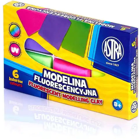 ⁨Fluorescent modeling clay 6 colors 83911902 ASTRA⁩ at Wasserman.eu