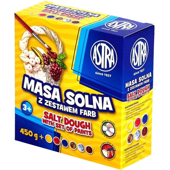 ⁨Masa solna 450g + 6 kolorów farb do malowania 324109001 ASTRA⁩ w sklepie Wasserman.eu