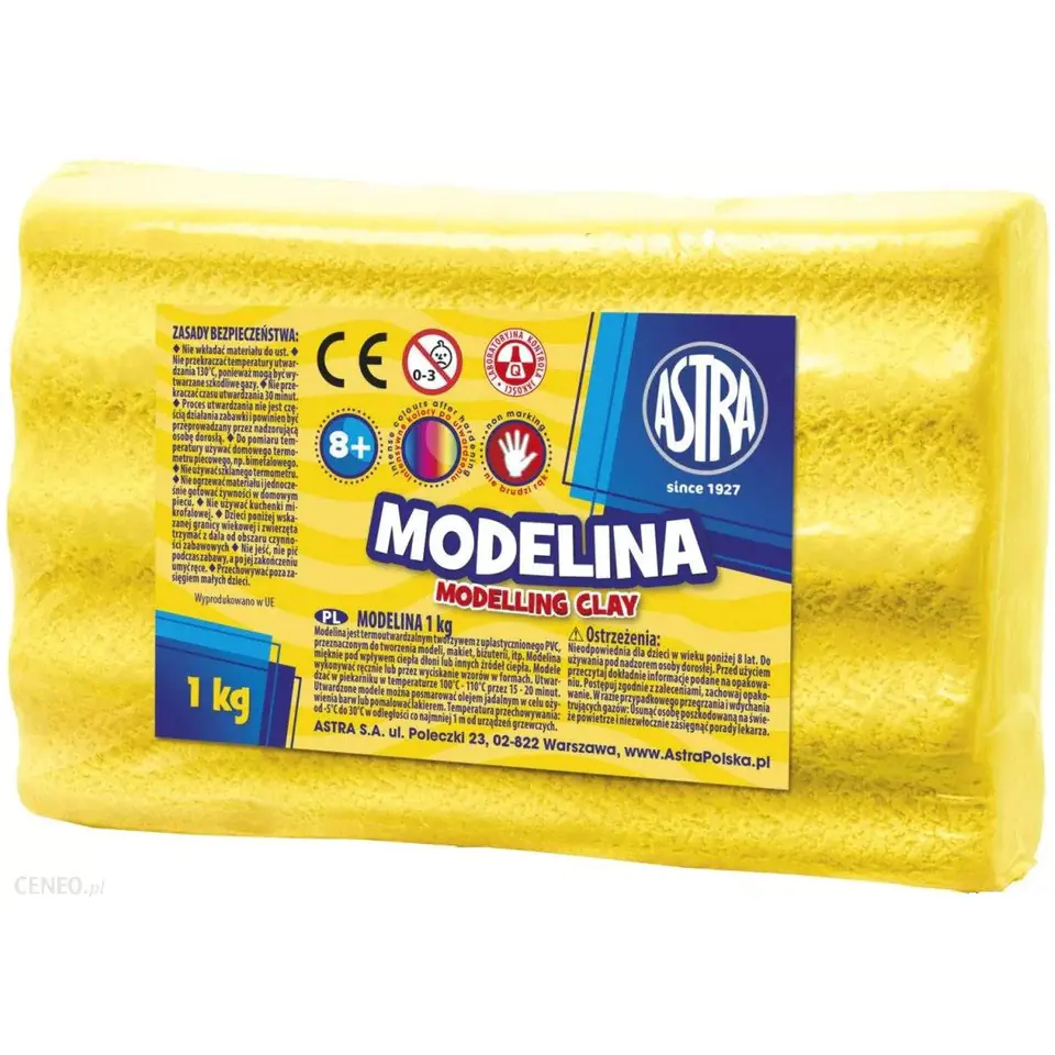 ⁨Modeling clay Astra 1 kg yellow 304111011 ASTRA⁩ at Wasserman.eu