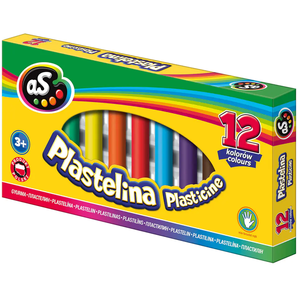 ⁨School plasticine'AS' 12 colors 303219003 ASTRA⁩ at Wasserman.eu