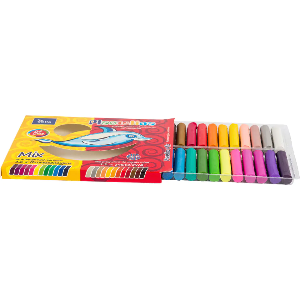 ⁨Plasticine 24 colors 15g KP004-G TETIS⁩ at Wasserman.eu