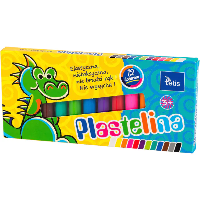 ⁨Plastelina 12kol.15g KP001-D TETIS⁩ w sklepie Wasserman.eu