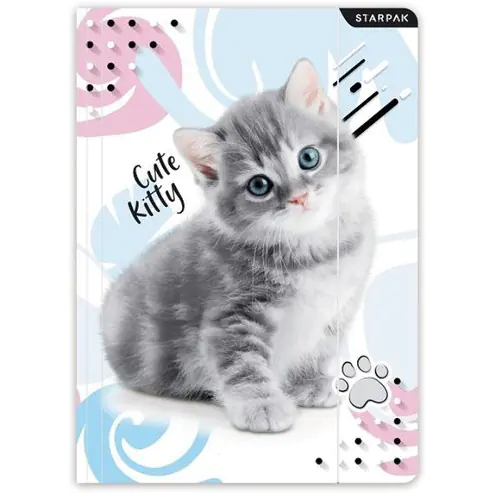 ⁨Teczka z gumką A4 STK Cute Kitty 473026 STARPAK⁩ w sklepie Wasserman.eu