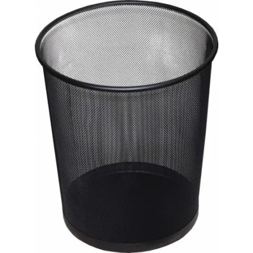 ⁨Office basket NATUNA 12L mesh black 266x218x280mm (L5002)⁩ at Wasserman.eu