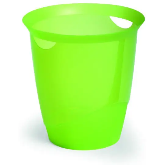 ⁨Trash bin 16l TREND transparent light green 1701710017 DURABLE⁩ at Wasserman.eu