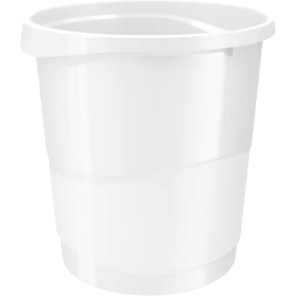 ⁨Trash bin ESSELTE EUROPOST VIVIDA 14l white 623945⁩ at Wasserman.eu