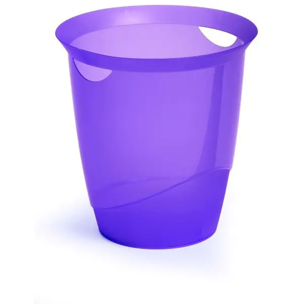⁨Trash bin 16l purple transparent DURABLE 1701710992⁩ at Wasserman.eu