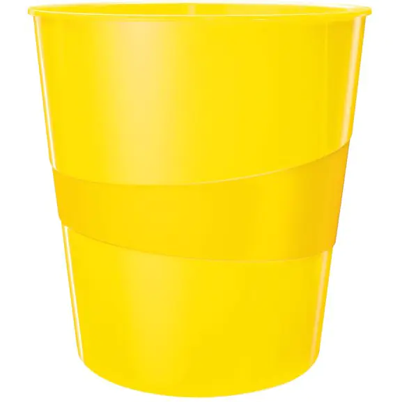 ⁨Trash bin 15L Leitz WOW, yellow 52781016⁩ at Wasserman.eu