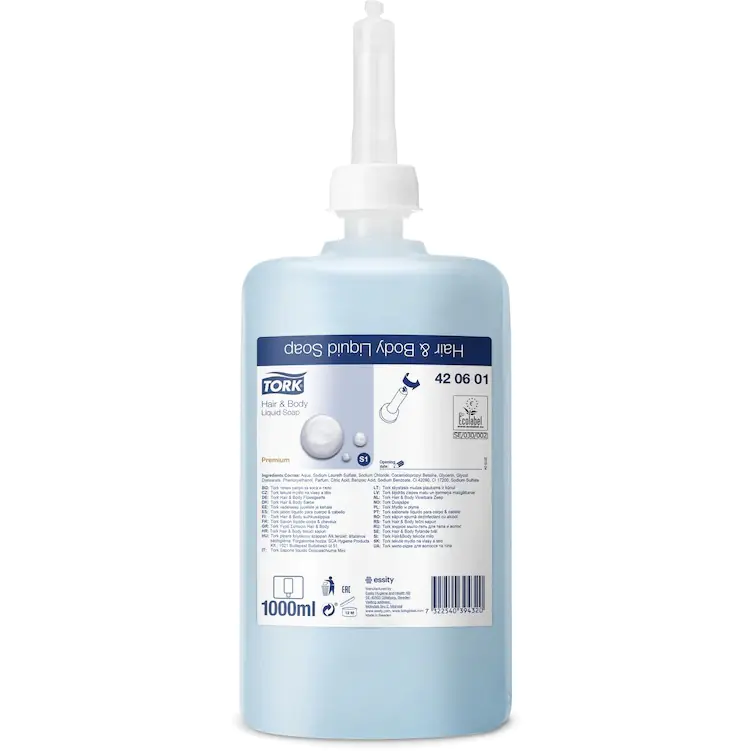 ⁨TORK 1L S1 Liquid Soap blue 420601 SY034⁩ at Wasserman.eu