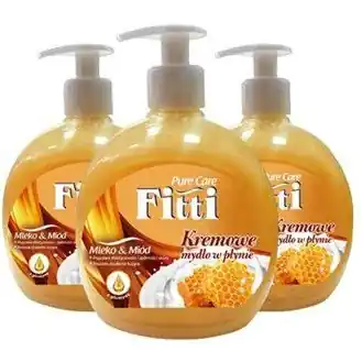 ⁨Liquid soap with dispenser FITTI 500ml milk with honey *21719⁩ at Wasserman.eu