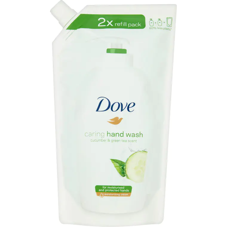 DOVE GO FRESH CUCUMBER & GREEN TEA LIQUID SOAP REFILL PACK 500ML at Wasserman.eu