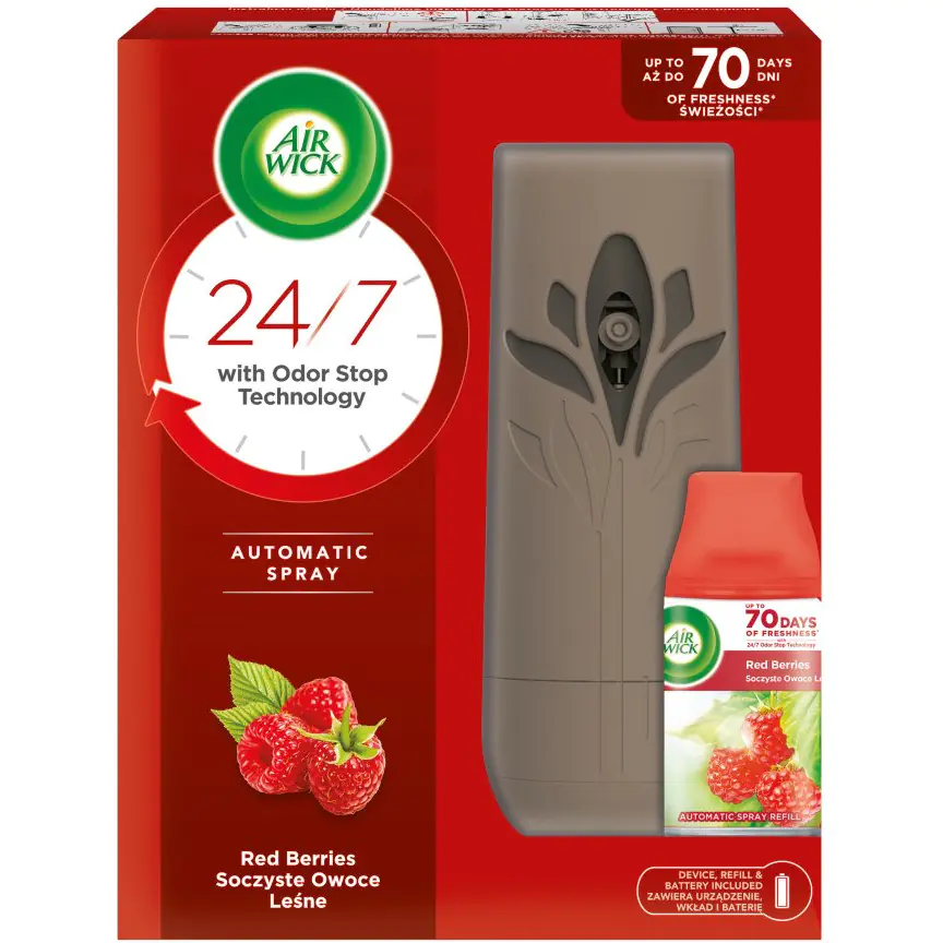⁨Odświeżacz AIR WICK Freshmatic 250ml Soczyste Owoce Leśne Komplet⁩ w sklepie Wasserman.eu