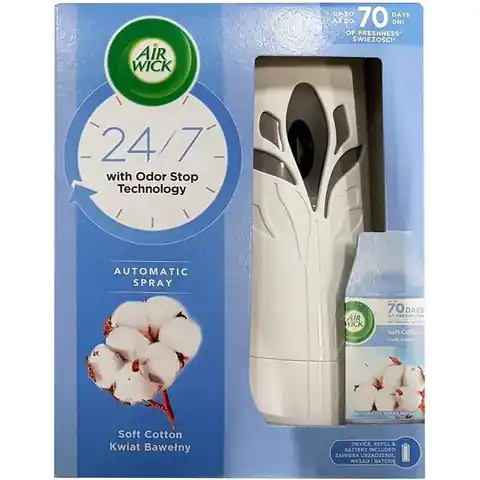 ⁨Odświeżacz AIR WICK Freshmatic 250ml urządzenie+wkład Kwiat Bawełny⁩ w sklepie Wasserman.eu