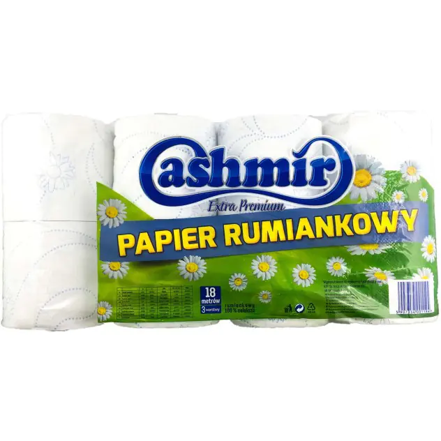 ⁨Papier toaletowy CASHMIR Extra Premium (8szt.) 3 warstwy rumianek 18m 224218⁩ w sklepie Wasserman.eu