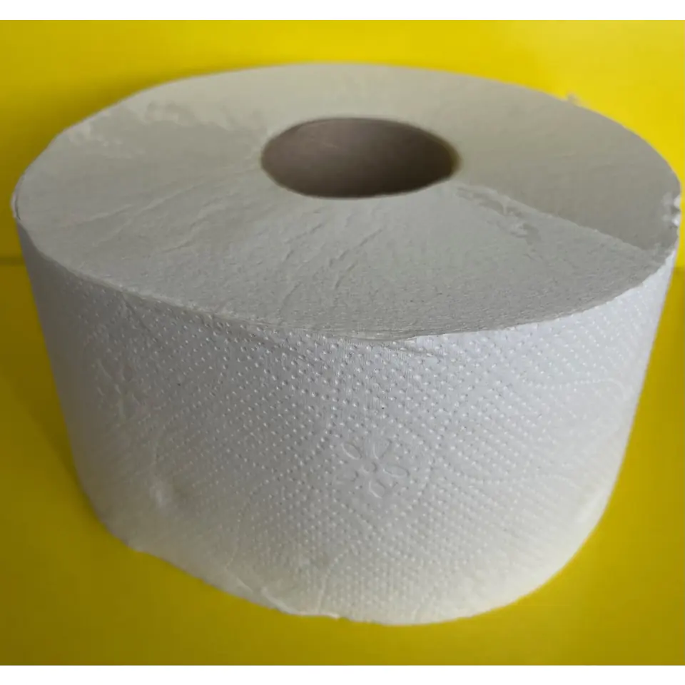 ⁨Toilet paper JUMBO 120m(12pcs) white 20x9,1cm 65% whiteness 2 layers 270065 PUFFO⁩ at Wasserman.eu