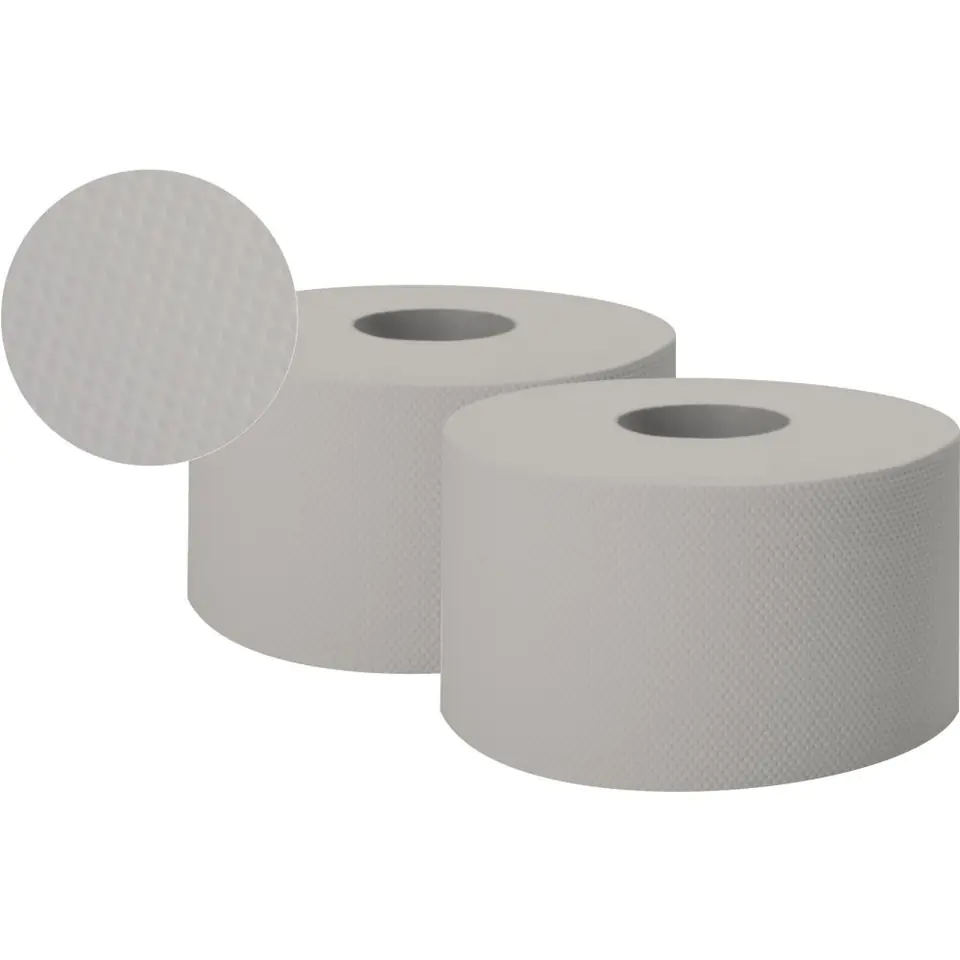 ⁨Toilet paper JUMBO gray(12pcs) 130m waste paper 1 layer 6231 CLIVER LAMIX⁩ at Wasserman.eu