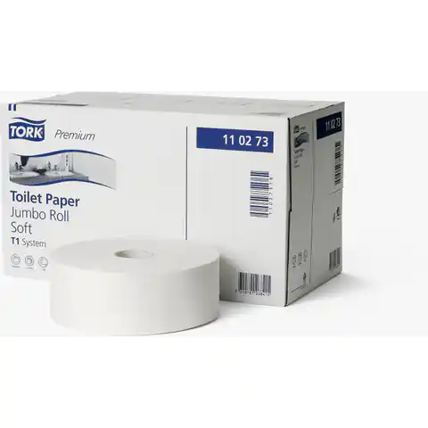 ⁨Papier toaletowy TORK T1 biały 9,7cm*360m 2w (6) JUMBO MAXI 110273⁩ w sklepie Wasserman.eu