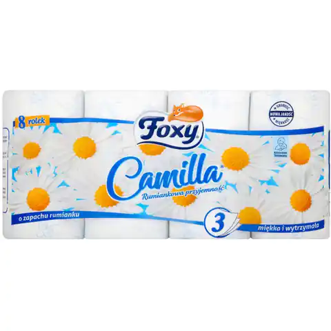 ⁨Chamomile toilet paper (8 rolls) 3 layers FOXY CAMILLA⁩ at Wasserman.eu