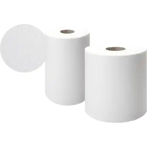 ⁨Ręcznik biały w roli 60m (12 sztuk) 2 warstwy celuloza ELLIS Comfort 9.401.084 3070⁩ w sklepie Wasserman.eu