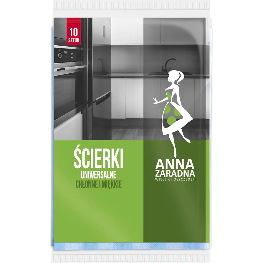 ⁨Ścierki uniwersalne 10szt. PS-2305 ANNA ZARADNA⁩ w sklepie Wasserman.eu