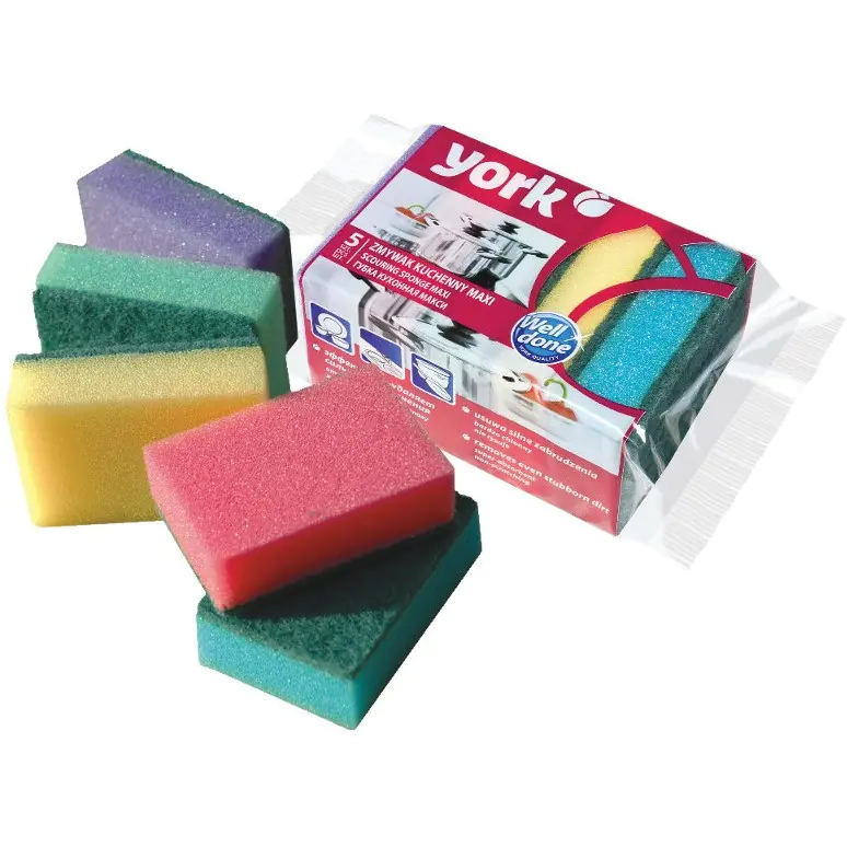 ⁨Dishwasher sponge Maxi 5 pcs. YORK *0518⁩ at Wasserman.eu