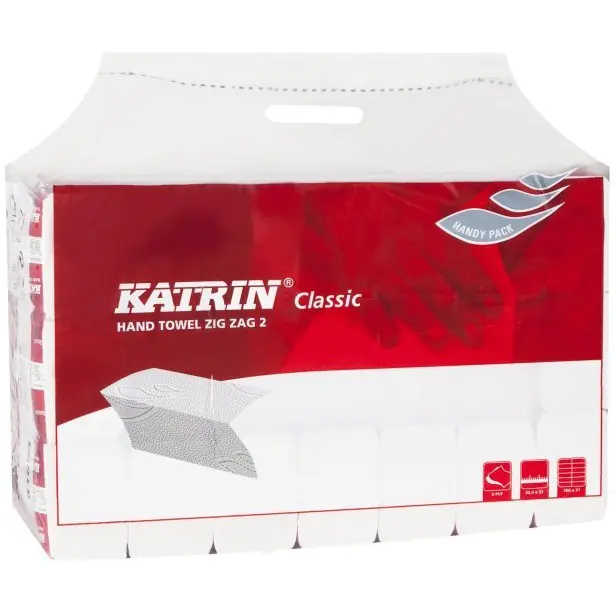 ⁨ZZ V-FOLD KATRIN towel white Classic 561665/35298(20x200pcs) foil⁩ at Wasserman.eu