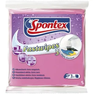 ⁨Universal cloth made of thick non-woven fabric SPONTEX FAST WIPES 3 pcs.⁩ at Wasserman.eu