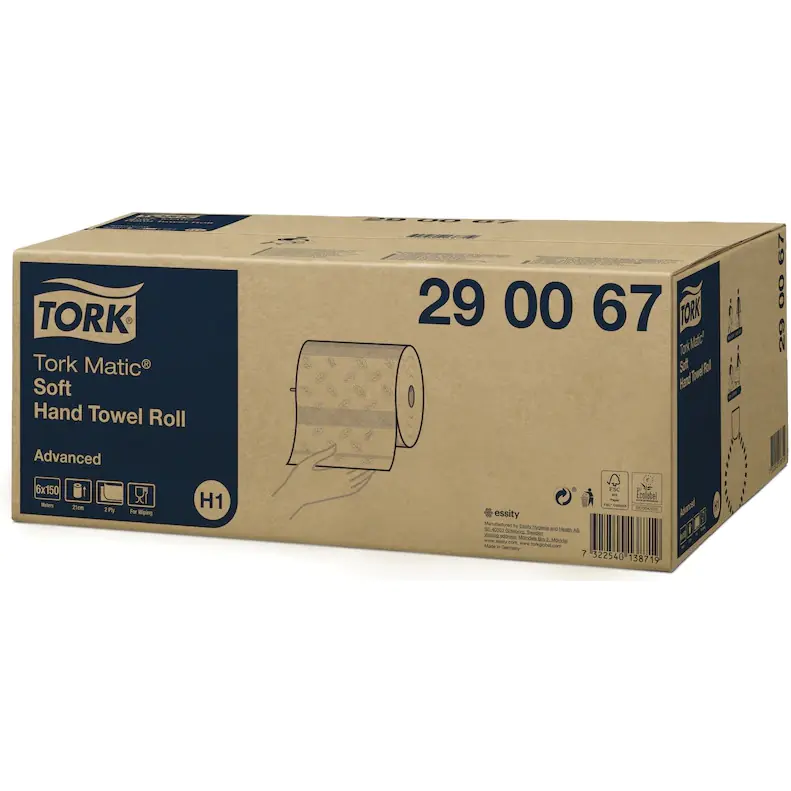 ⁨Towel roll white soft 2w (6 pieces) 21x25cm TORK MATIC H1 290067 cellulose⁩ at Wasserman.eu