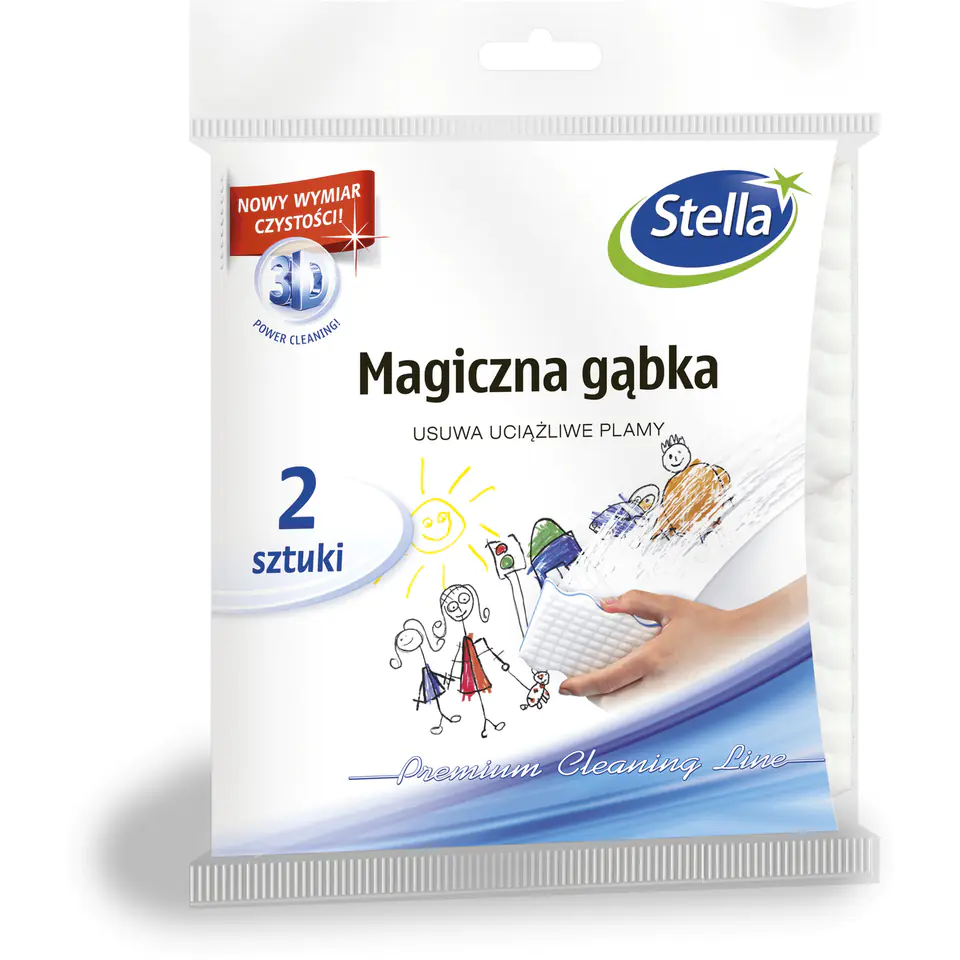 ⁨STELLA Magic Sponge 3D - removes bothersome stains 1op.-2pcs⁩ at Wasserman.eu