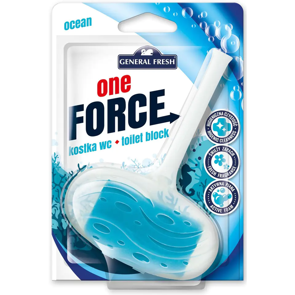 ⁨Kostka do WC zawieszka 40g morze GENERAL FRESH Force One⁩ w sklepie Wasserman.eu