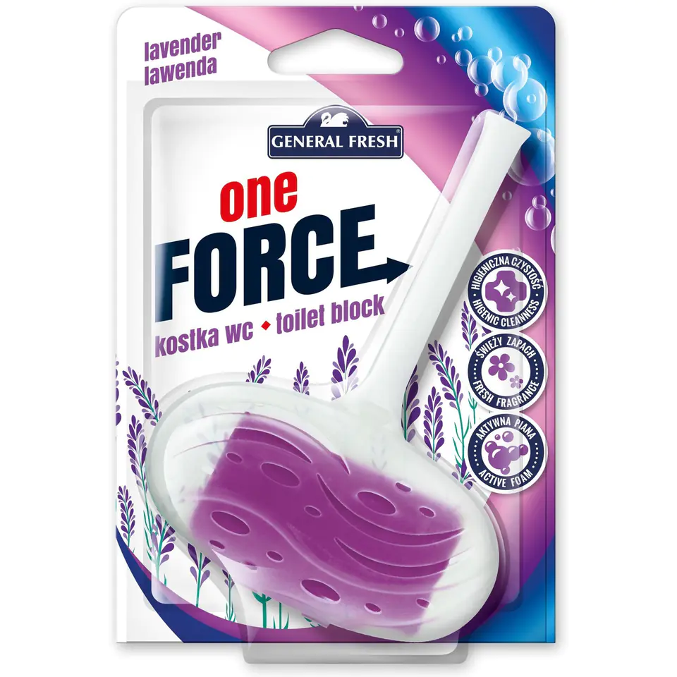 ⁨Kostka do WC zawieszka 40g lawenda GENERAL FRESH Force One⁩ w sklepie Wasserman.eu