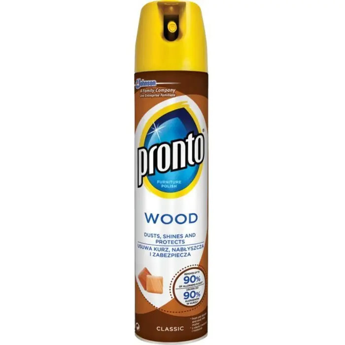 ⁨Spray przeciw kurzowi PRONTO 300ml Wood Classic⁩ w sklepie Wasserman.eu